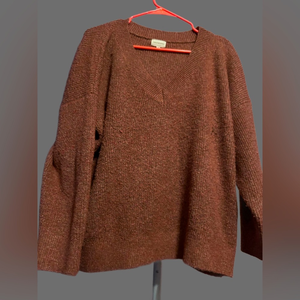 Large Petite Rose Brown Sweater